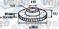 VALEO 186759 On Fren Disk Aynasi Havali 260.50mm Opel Corsa C 1.4i 16v (00->) 1.7dti (00->) 1.8i 16v (01->) Combo 1.6i (01->) Meriva 1.4 1.7dti  ####